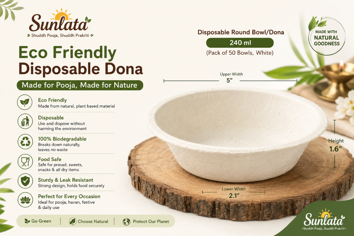 Eco-Friendly Disposable Round Dona/Bowl (240 ml) 50 ps