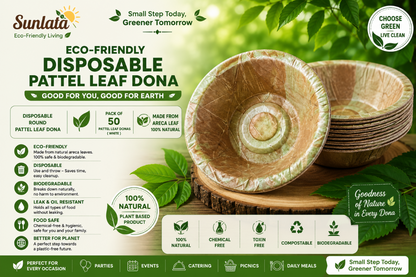 Eco-Friendly Green Leaf Disposable Dona/Bowl 50 pcs