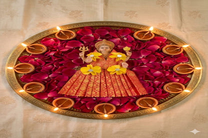 Red Lehnga Eco Freindly water soluble