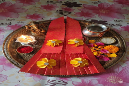 Red Lehnga Eco Freindly water soluble
