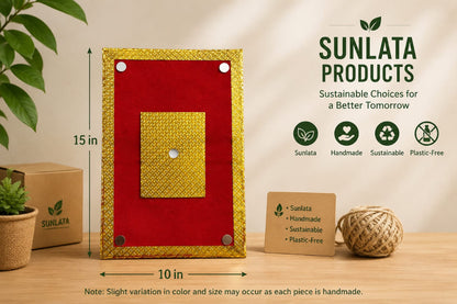 Handmade Seed-Embedded Pooja Aasan