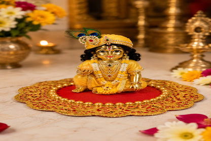 Handmade Seed-Embedded Pooja Aasan