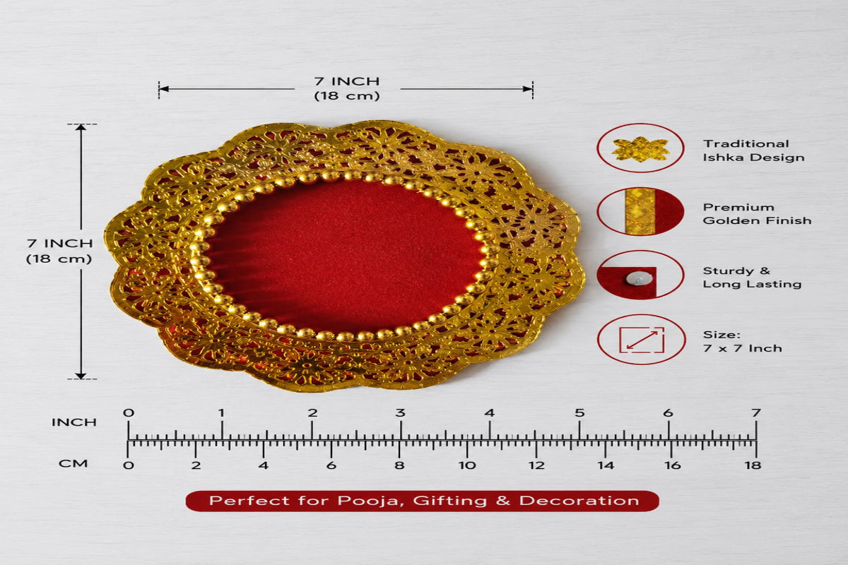 Handmade Seed-Embedded Pooja Aasan